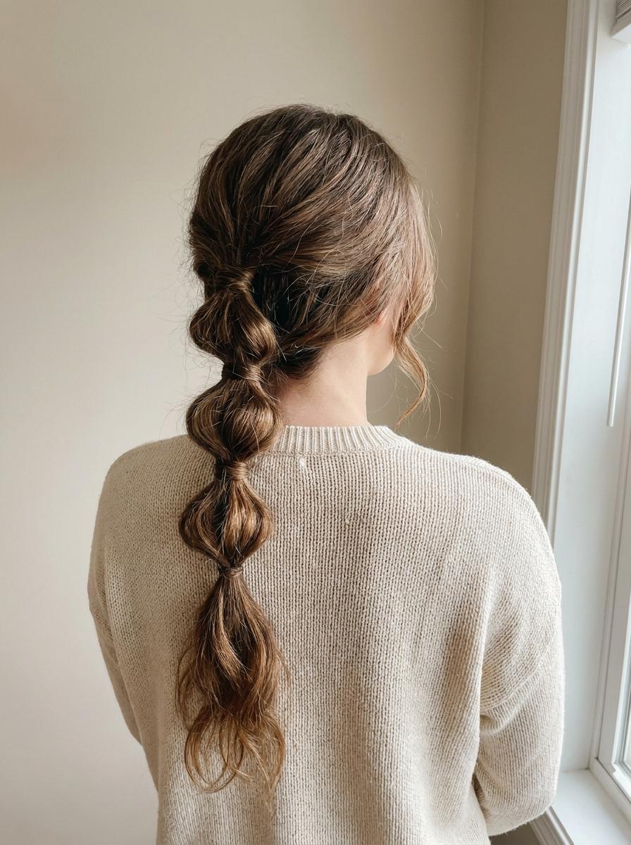 Bubble Braid - einfache Frisur für lange Haare